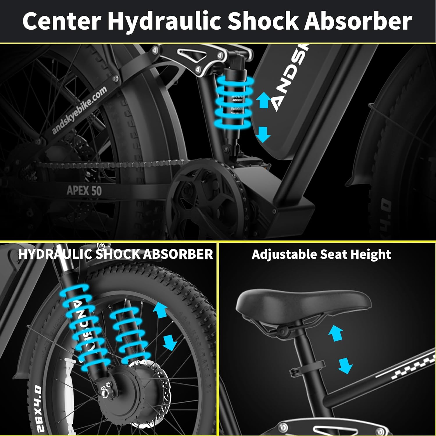 앤드스카이 에이펙스50 AWD 전기 자전거 3000W  - 48V 1500W Rear Hub Motor With Battery 리뷰 및 가격