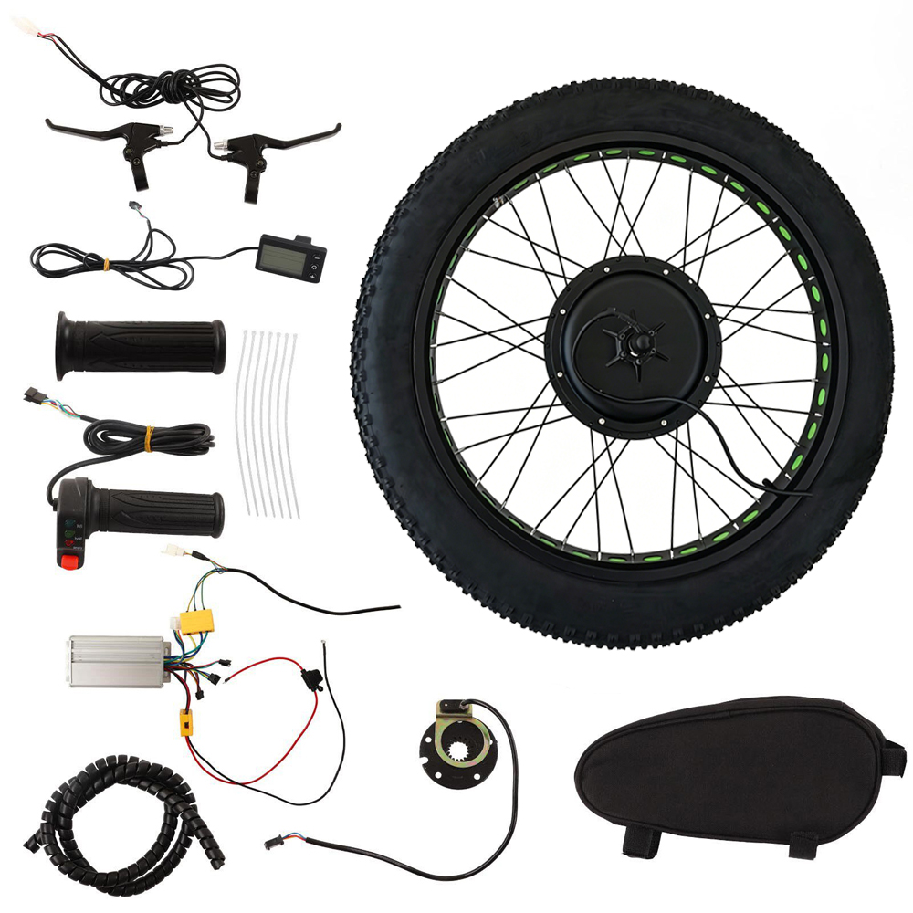 48V 1500W 전기 자전거 앞바퀴 개조 키트, 전기 - Fat Tire Electric Bike Conversion Kit 1500W 리뷰 및 가격